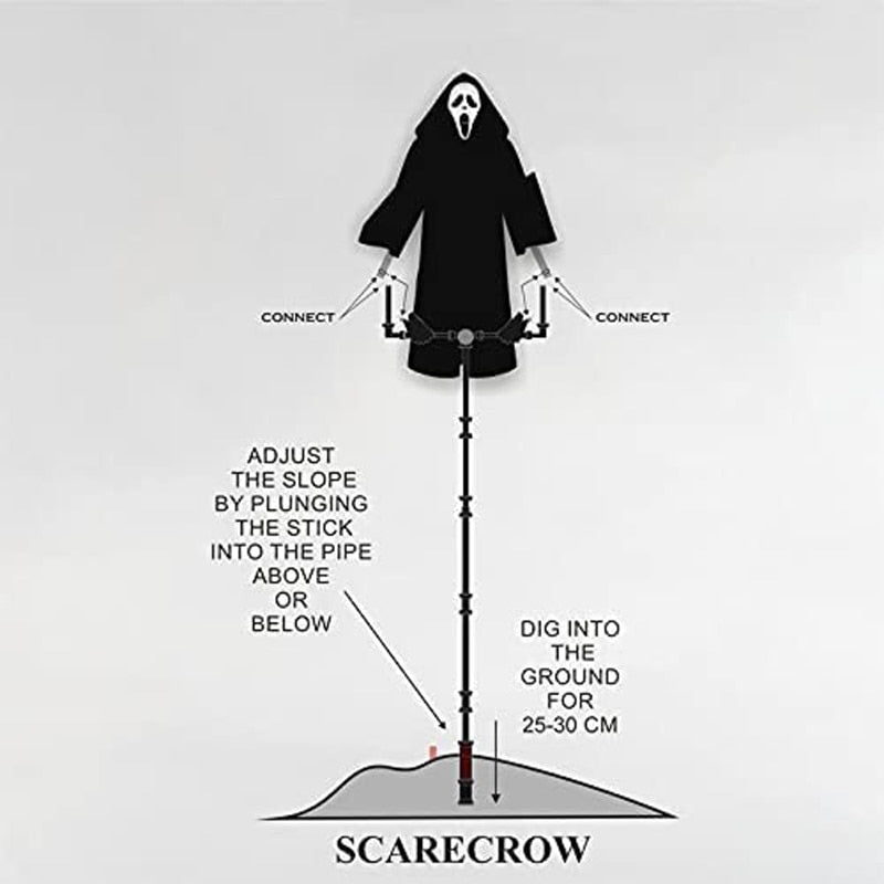 Halloween Ghostface Scarecrow ๐