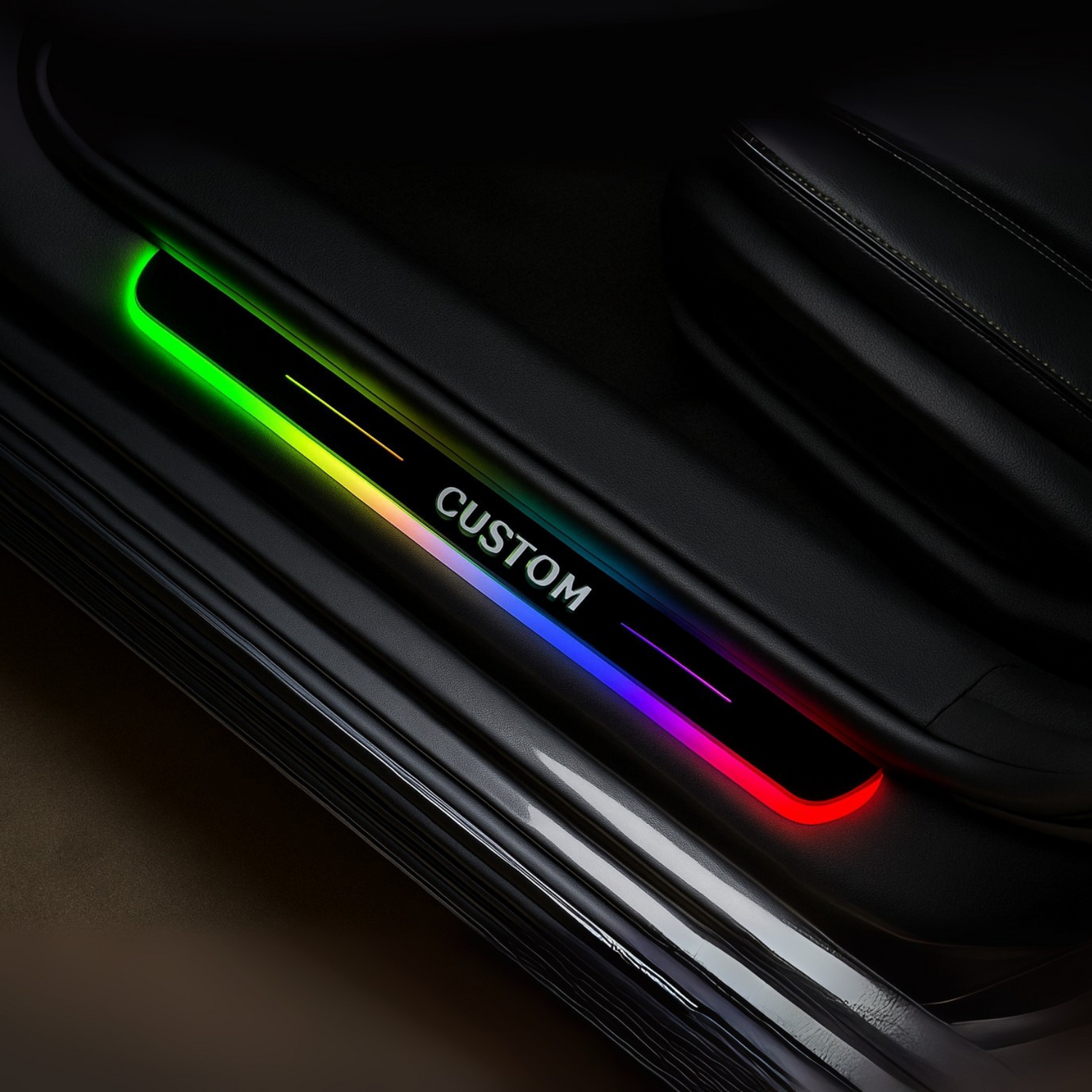 Litdoors™ Custom Car Ambient Lights – RGB LED Interior Lighting Kit for Doors, Dashboard & Footwells