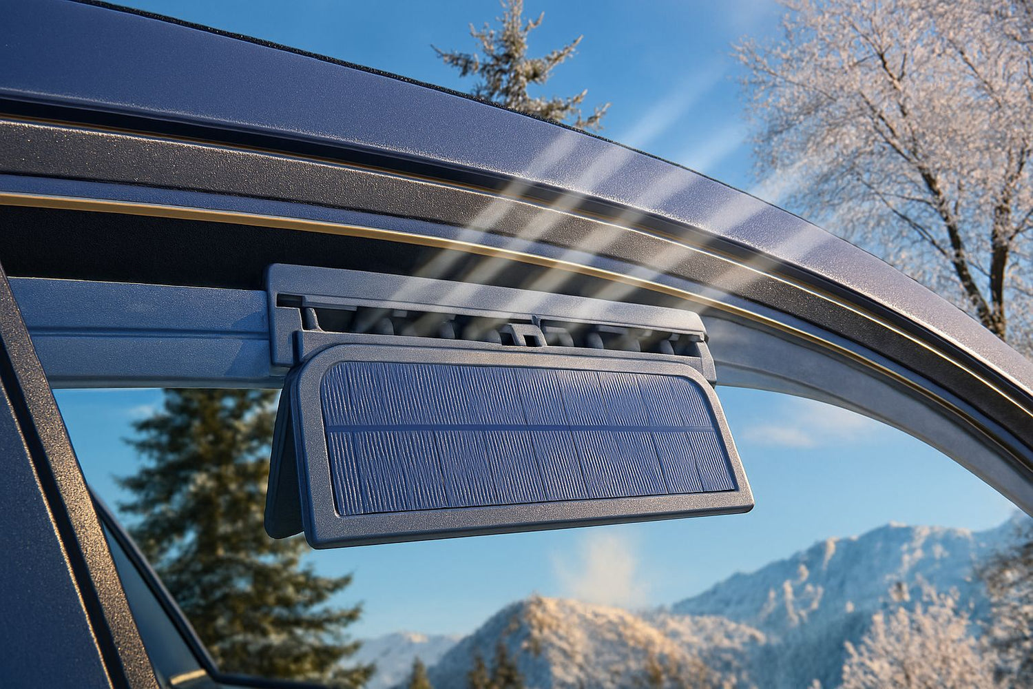 Solar Powered Car Radiator Cooling Fan – 3 Vent Auto Exhaust Window Ventilation System with USB Power