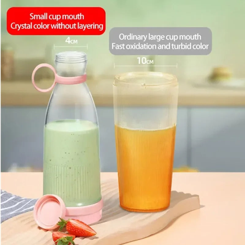 Portable Electric Juicer Cup – 6 Blades USB Rechargeable Blender for Smoothies, Milkshakes & Fresh Fruit Juice