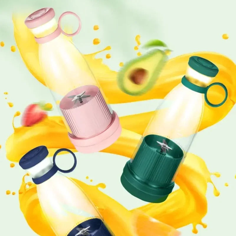 Portable Electric Juicer Cup – 6 Blades USB Rechargeable Blender for Smoothies, Milkshakes & Fresh Fruit Juice