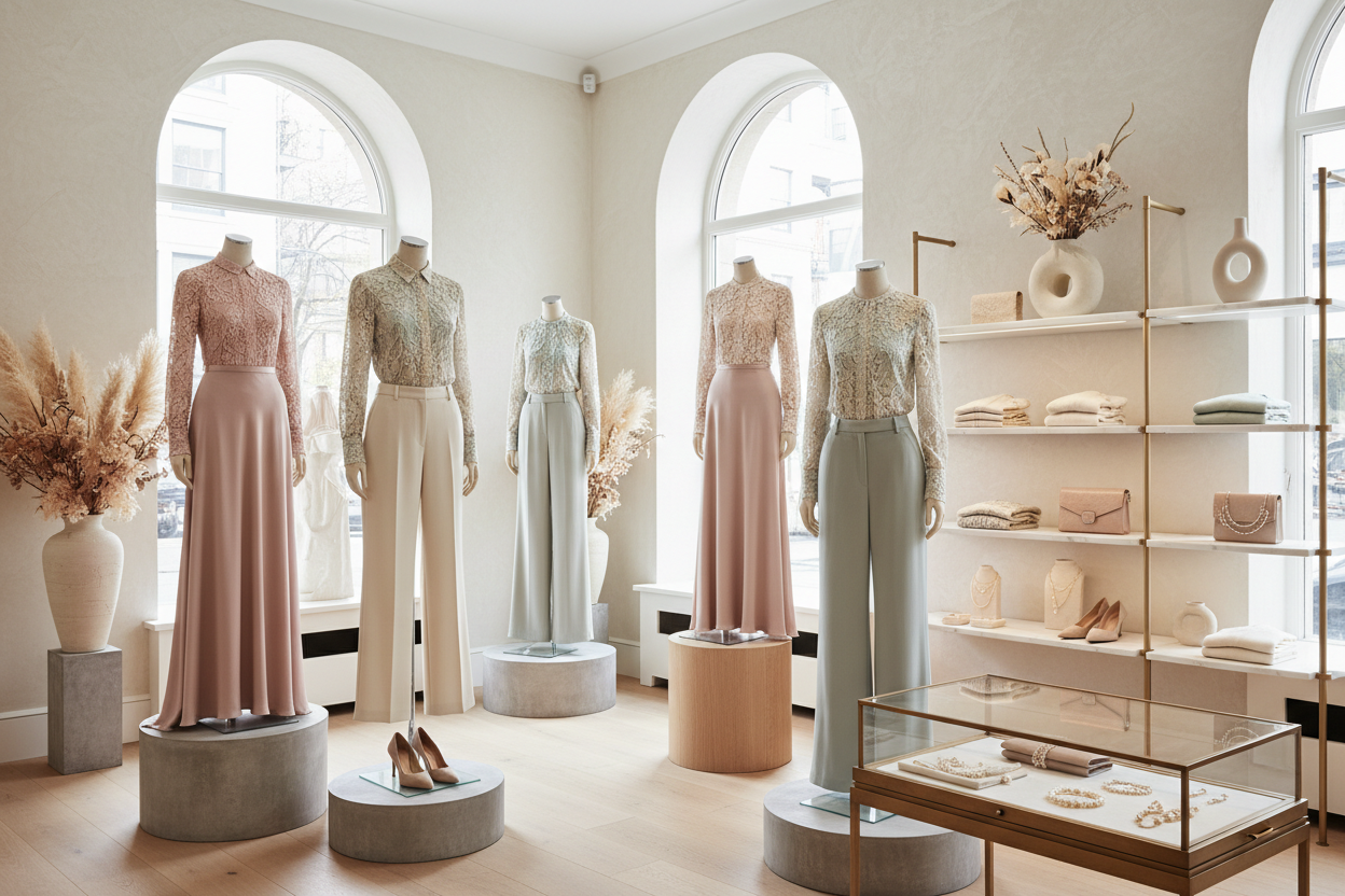 Women’s Luxe Collection banner featuring elegant accessories and feminine essentials on a black luxury background with gold text