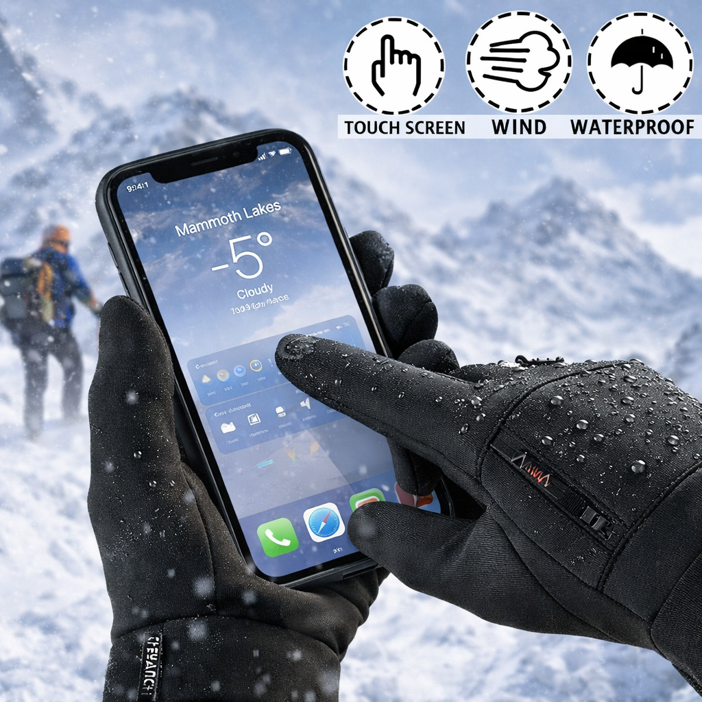 WinterPro™ Waterproof Touchscreen Cycling & Motorcycle Gloves — Cold-Weather Performance Gear