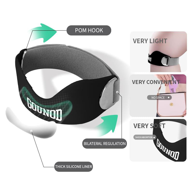 Silicone Patella Knee Strap – Adjustable Knee Pain Relief Support by Living Luxuries