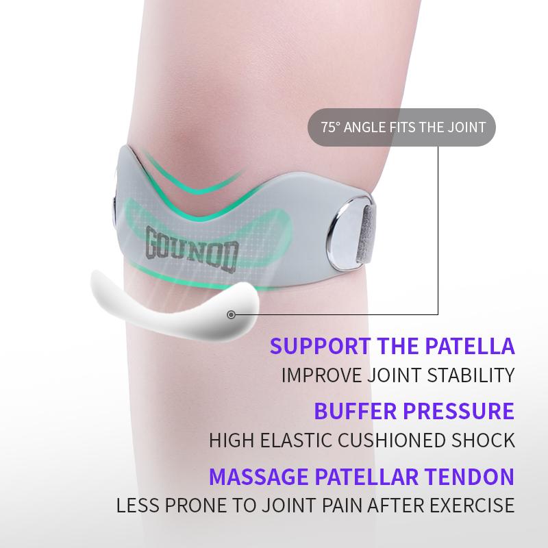 Silicone Patella Knee Strap – Adjustable Knee Pain Relief Support by Living Luxuries