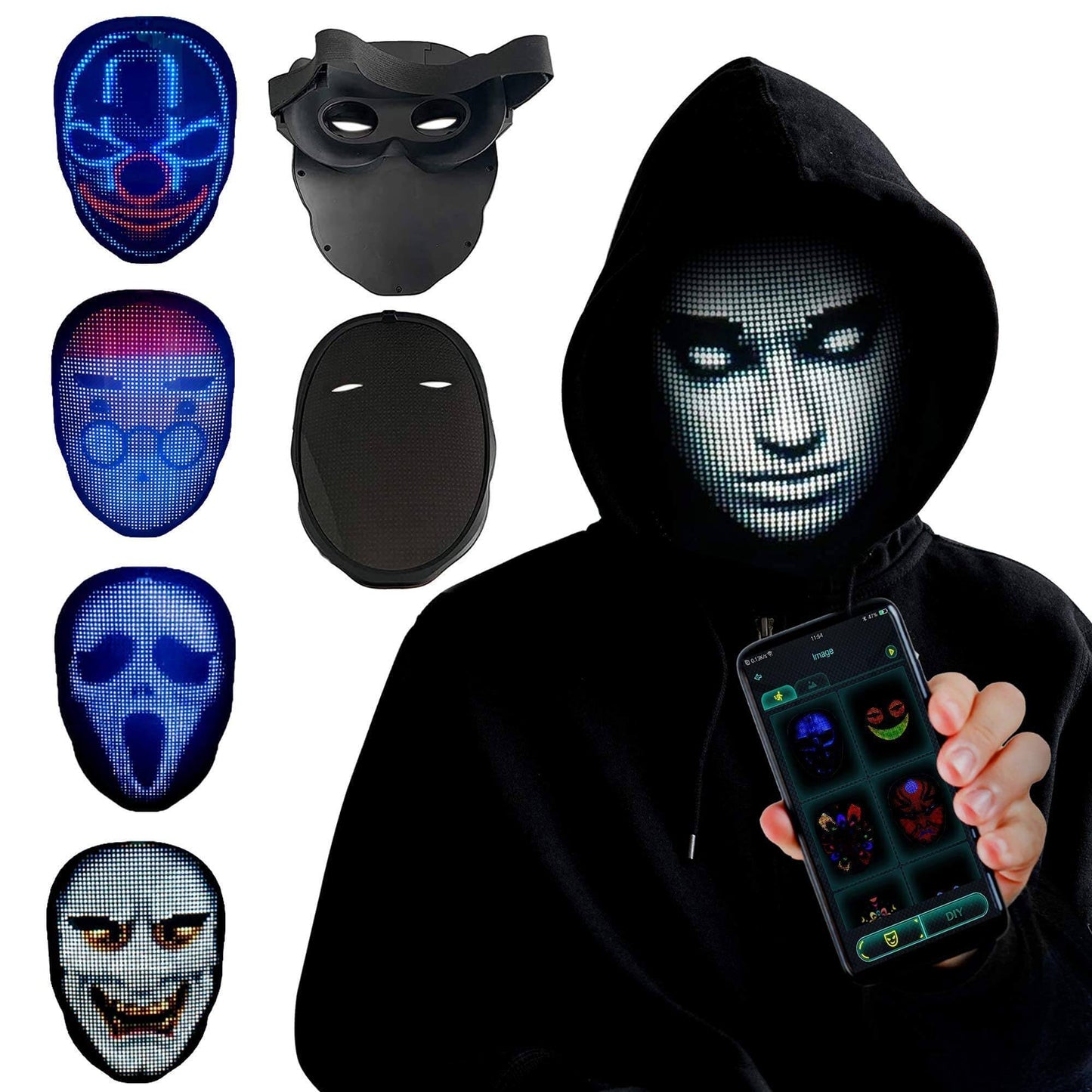 LED Face Mask Halloween