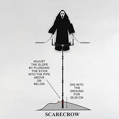 Halloween Ghostface Scarecrow 💀