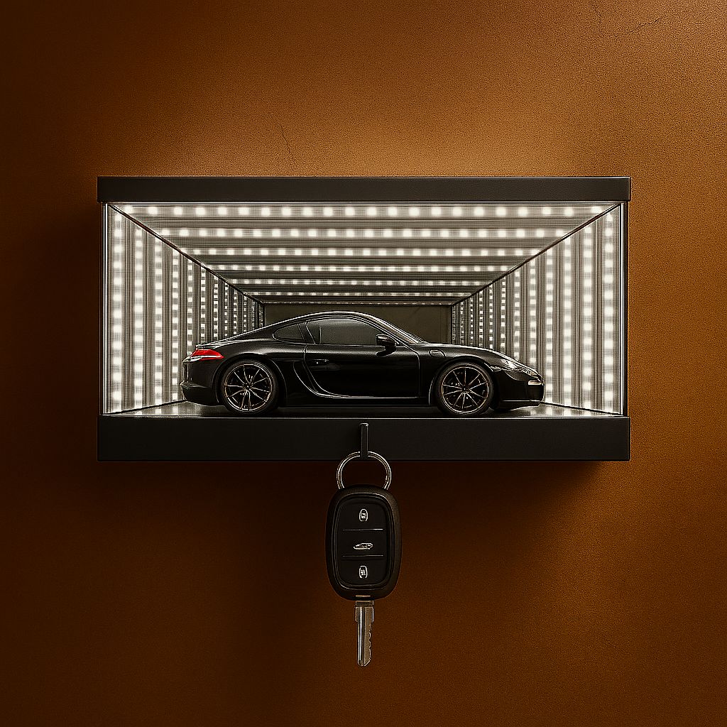 Infinity Garage™ – 3D LED Keychain with Infinite Tunnel Effect