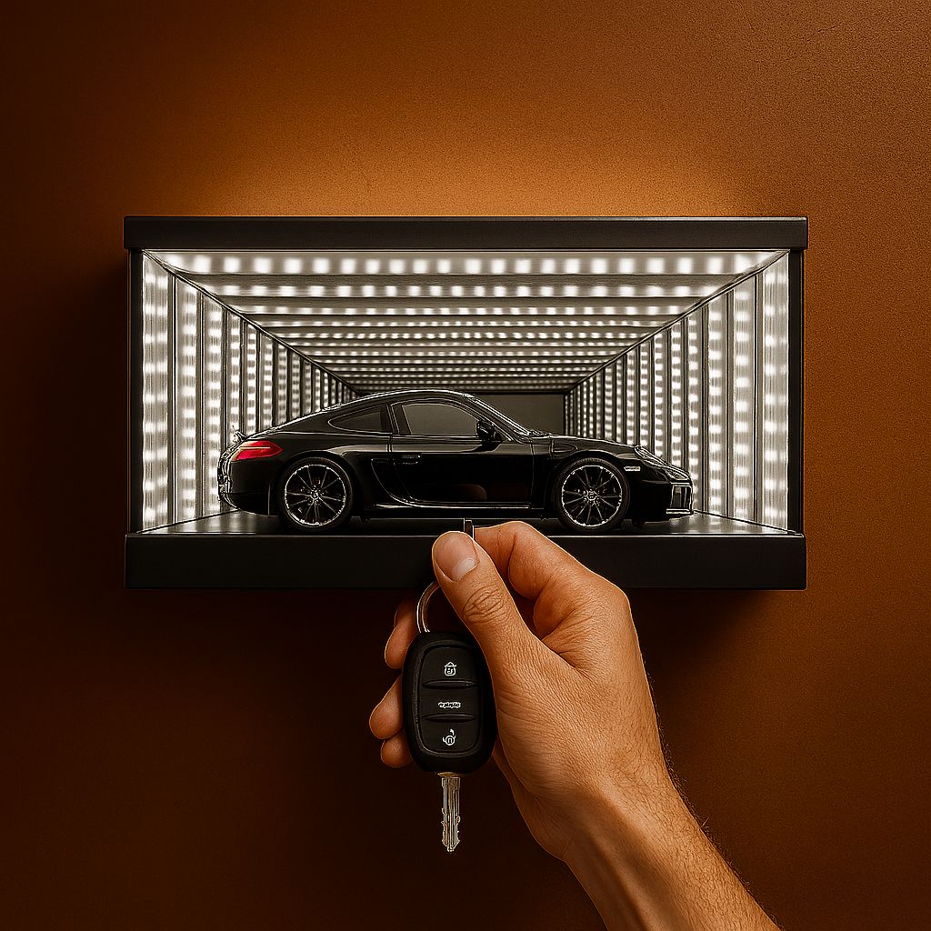 Infinity Garage™ – 3D LED Keychain with Infinite Tunnel Effect