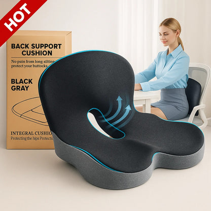 Memory Foam Seat Cushion – Ergonomic Back & Tailbone Relief