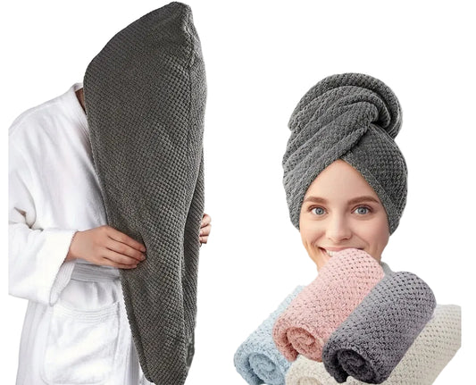 Microfiber hair towel wrap for women