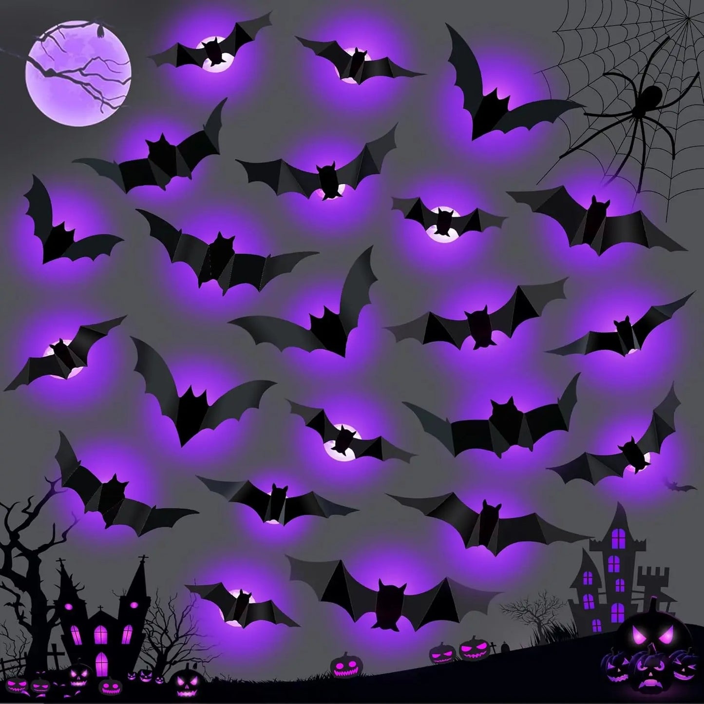 LED Bat Wall Sticker