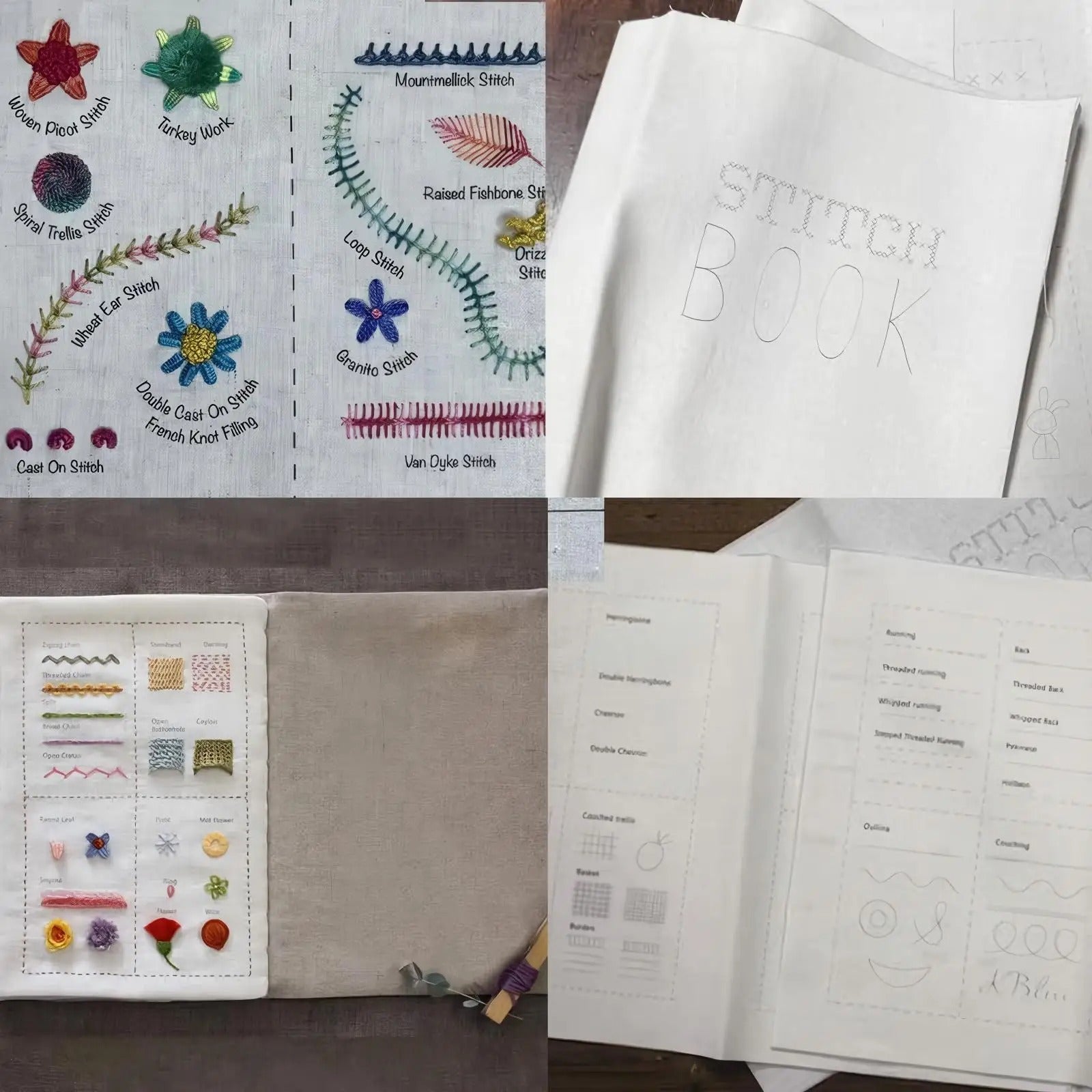 Beginner Creative Sewing Book – Handmade Embroidery Stitch Practice Guide